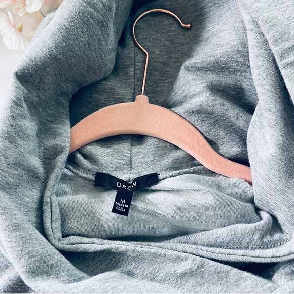 Asymmetrical Cowl Neck Hoodie with Side Tie Detail - Picture 8 of 8